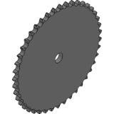 10B-1 (15,875 x 9,65 mm) - Plate wheels for simplex chain (DIN 8187 - ISO/R 606)