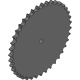 24B-1 (38,1 x 25,4 mm) - Plate wheels for simplex chain (DIN 8187 - ISO/R 606)