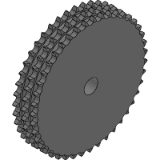 08B-3 (12,7 x 7,75 mm) - Plate wheels for triplex chain (DIN 8187 - ISO/R 606)