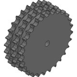 24B-3 (38,1 x 25,4 mm) - Plate wheels for triplex chain (DIN 8187 - ISO/R 606)