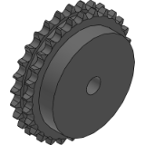 10B-2 (15,875 x 9,65 mm) - Sprockets for duplex, chain to: DIN 8187 - ISO/R 606