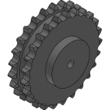 28B-2 (44,45 x 30,99 mm) - Kettenräder mit einseitiger Nabe für Duplex - Rollenkette nach: DIN 8187 - ISO/R 606