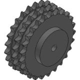20B-3 (31,75 x 19,56 mm) - Kettenräder mit einseitiger Nabe für Triplex - Rollenkette nach: DIN 8187 - ISO/R 606