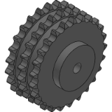 28b-3 (44,45 x 30,99 mm) - Kettenräder mit einseitiger Nabe für Triplex - Rollenkette nach: DIN 8187 - ISO/R 606