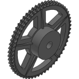 08B-2 (12,7 x 7,75 mm) - Kettenräder aus Gusseisen (DIN 8187 ISO/R 606)