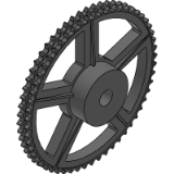 10B-2 (15,875 x 9,65 mm) - Kettenräder aus Gusseisen (DIN 8187 ISO/R 606)