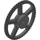12B-2 (19,05 x 11,68 mm) - Kettenräder aus Gusseisen (DIN 8187 ISO/R 606)