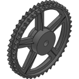 24B-2 (38,1 x 25,4 mm) - Kettenräder aus Gusseisen (DIN 8187 ISO/R 606)