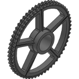 20B-1 (31,75 x 19,56 mm) - Kettenräder aus Gusseisen fur Spannbuchsen(DIN 8187 ISO/R 606)
