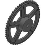 08B-1 (12,7 x 7,75 mm) - Kettenräder aus Gusseisen (DIN 8187 ISO/R 606)
