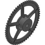 12B-1 (19,05 x 11,68 mm) - Kettenräder aus Gusseisen (DIN 8187 ISO/R 606)