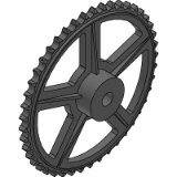 24B-1 (38,1 x 25,4 mm) - Kettenräder aus Gusseisen (DIN 8187 ISO/R 606)