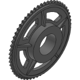 06B-1 (9,525 x 5,72 mm) - Kettenräder aus Gusseisen fur Spannbuchsen(DIN 8187 ISO/R 606)