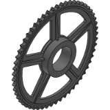 16B-1 (25,4 x 17,02 mm) - Kettenräder aus Gusseisen fur Spannbuchsen(DIN 8187 ISO/R 606)