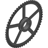 20B-1 (31,75 x 19,56 mm) - Kettenräder aus Gusseisen fur Spannbuchsen(DIN 8187 ISO/R 606)
