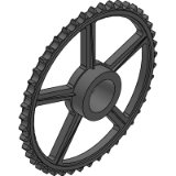 24B-1 (38,1 x 25,4 mm) - Kettenräder aus Gusseisen fur Spannbuchsen(DIN 8187 ISO/R 606)