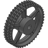 16B-3 (9,525 x 5,72 mm) - Kettenräder aus Gusseisen (DIN 8187 ISO/R 606)